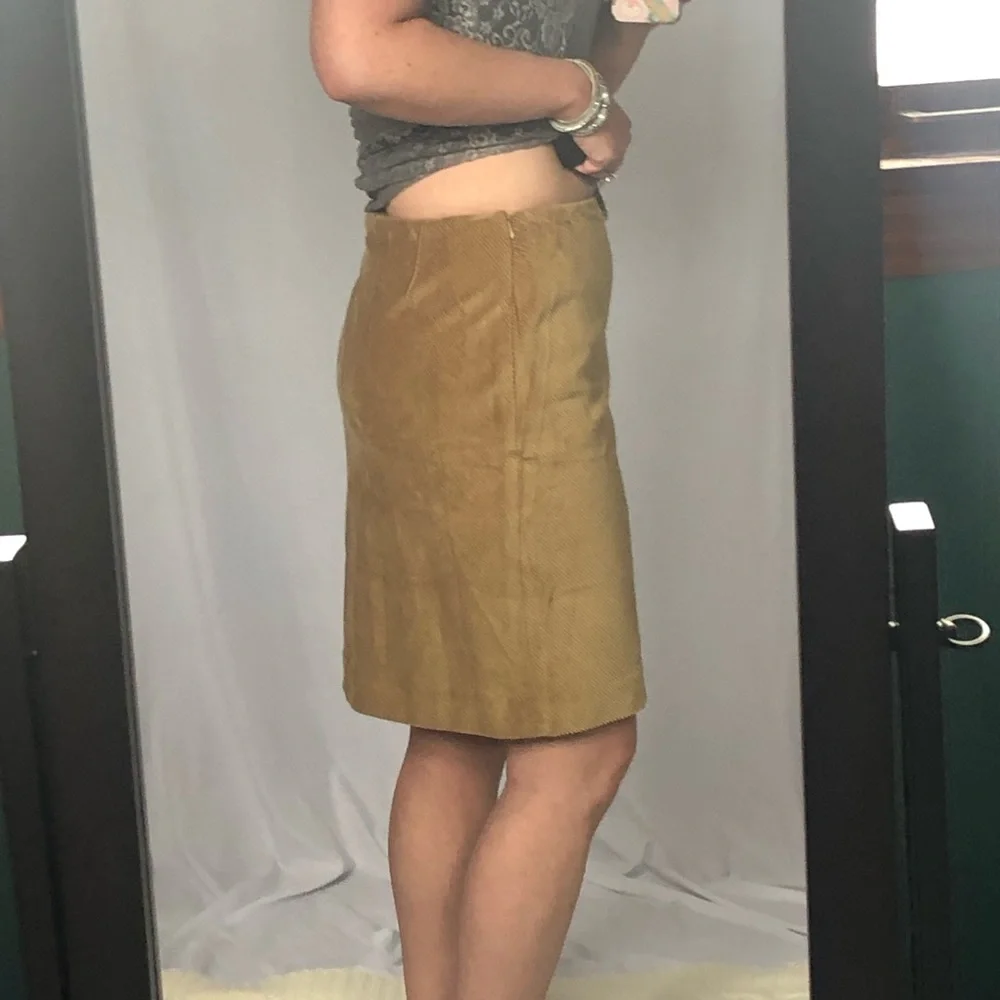 Ralph Lauren Sport 10 tan high waisted corduroy pencil skirt NWT - Picture 2 of 8